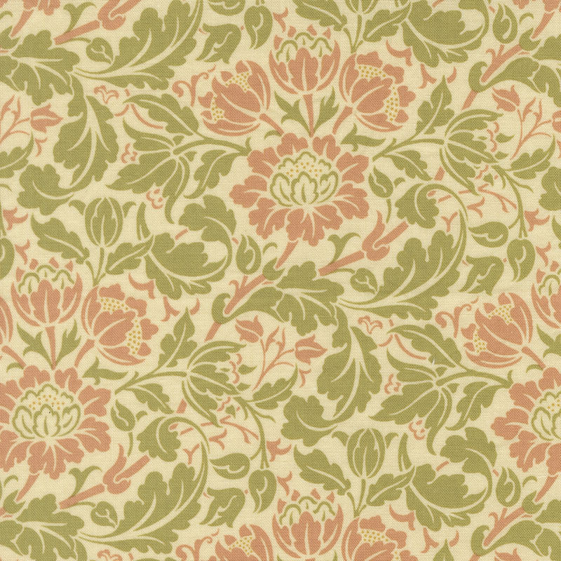 Morris Muse By Barbara Brackman For Moda - Parchment