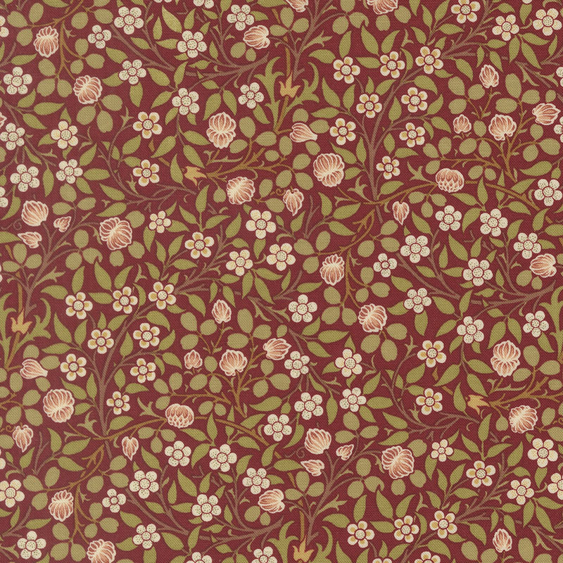 Morris Muse By Barbara Brackman For Moda - Russet