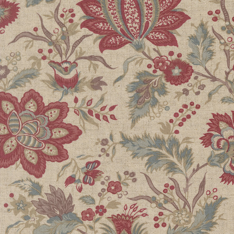 Fleur De Paris By French General For Moda - Mochi Linen 70% Cotton 30% Linen - Pearl