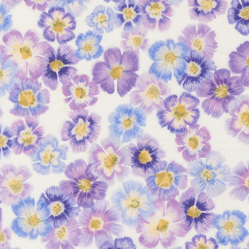 Delphinium By Janet Clare For Moda - Snowdrop