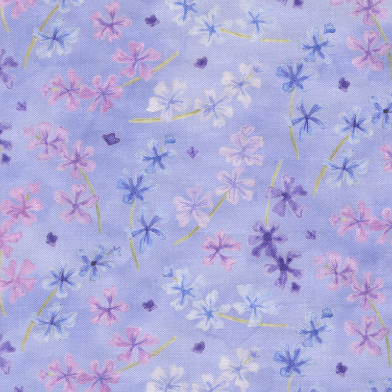 Delphinium By Janet Clare For Moda - Bluebell