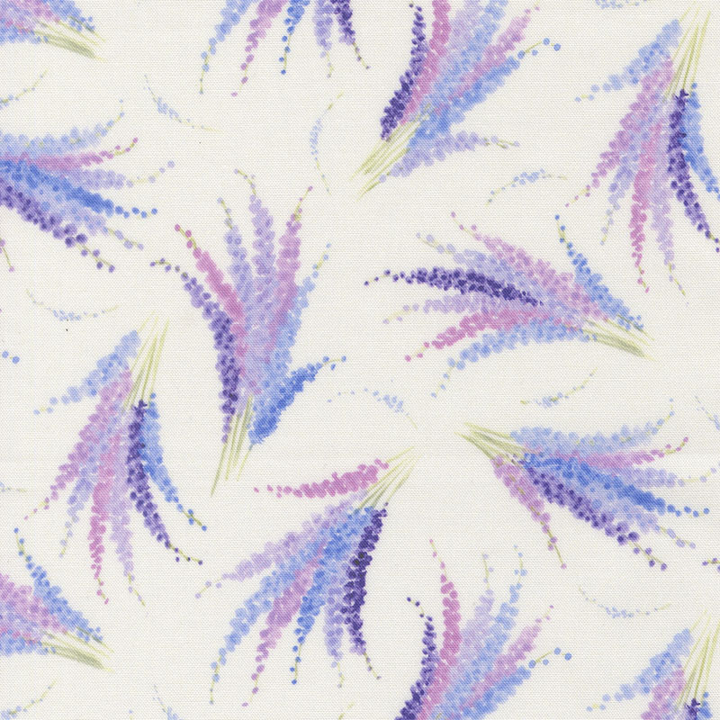 Delphinium By Janet Clare For Moda - Snowdrop
