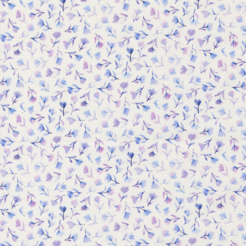 Delphinium By Janet Clare For Moda - Snowdrop