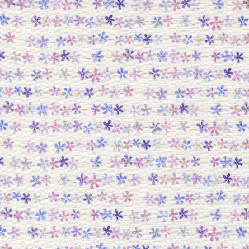 Delphinium By Janet Clare For Moda - Snowdrop
