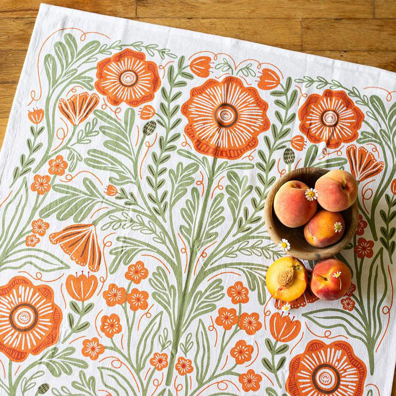 Tea Towel 24" X 26" Poppy By Gingiber For Moda - Multiple Of 2
