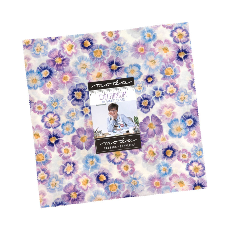 Delphinium Layer Cakes By Moda - Packs Of 4
