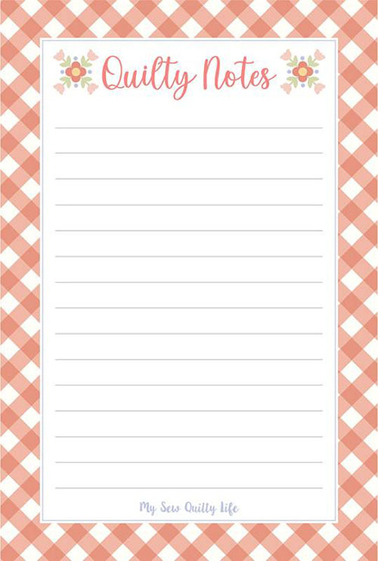 Notepad Pastel Prairie By  My Sew Quilty Life For Moda - Multiple Of 3