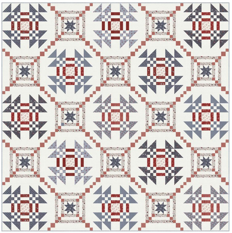 Patriot Dream Pattern By Wendy Sheppard For Moda - Minimum Of 3