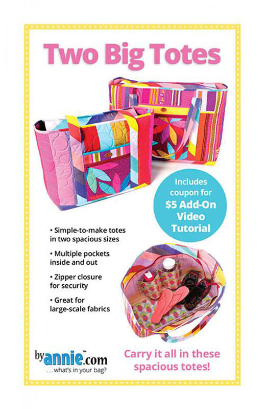 Two Big Totes Pattern By Annie For Moda - Minimum Of 3