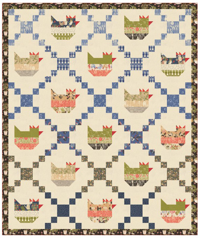 Henhouse Quilt Pattern By Gingiber For Moda - Minimum Of 3