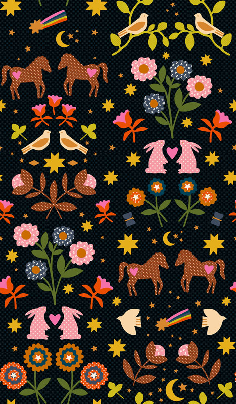 Mystic Fable By Alexia Abegg Of Ruby Star Society For Moda - Soft Black
