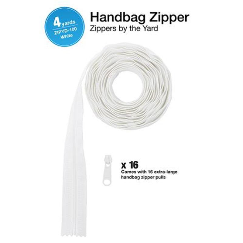Zipper 4 Yds With Pulls White By Annie For Moda