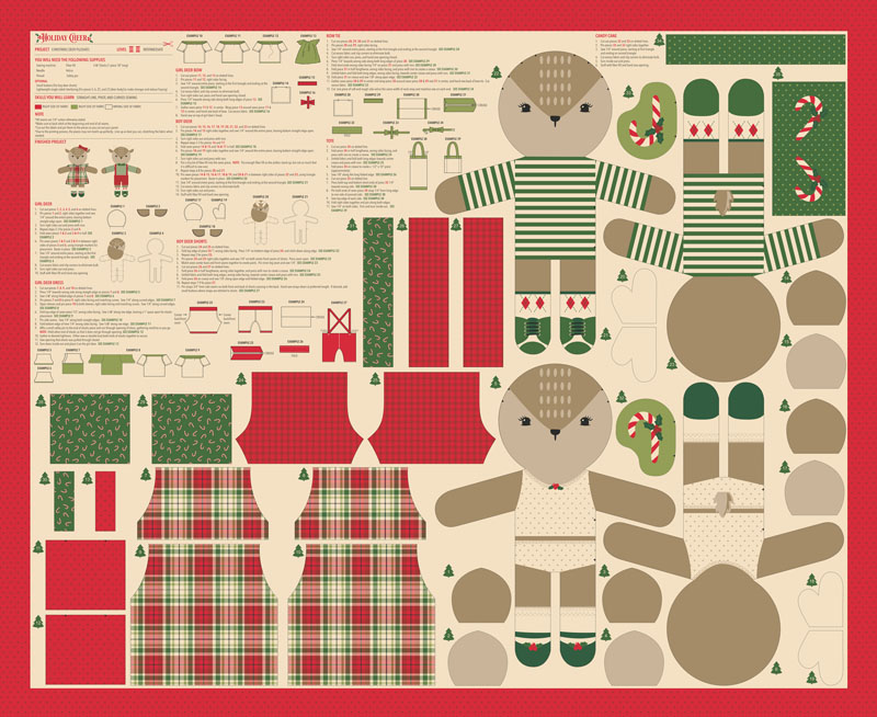 Holiday Cheer By Stacy Iest Hsu For Moda - 36" X 45" Panel - Natural