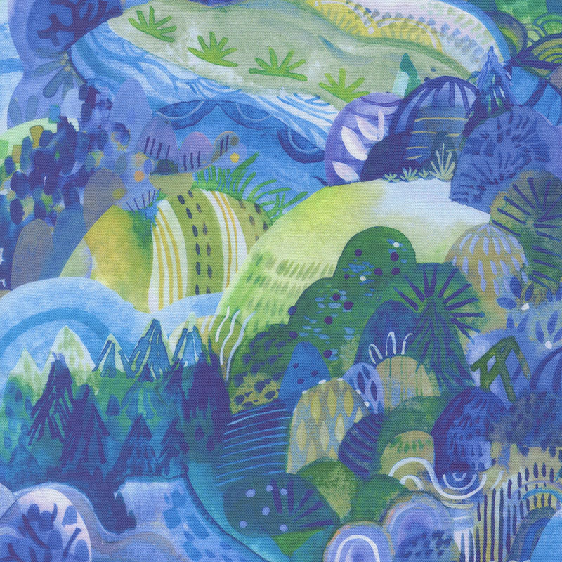 Northern Brights By Amarilys Henderson For Moda - Digital Print - Sky