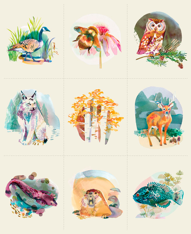 Northern Brights By Amarilys Henderson For Moda - 36" X 45" Panel - Digital Print - Cloud