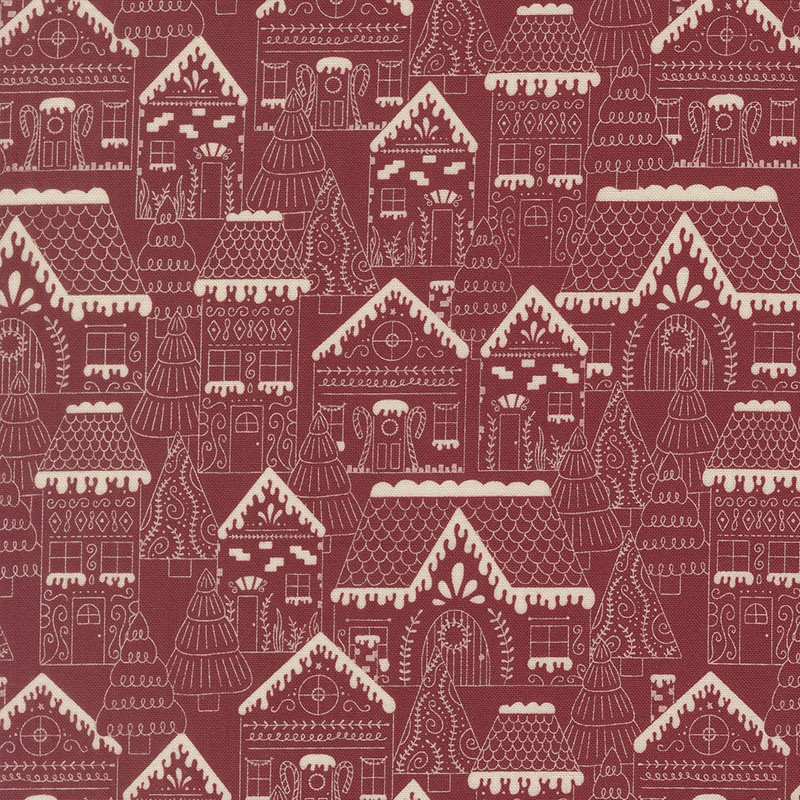 Gingerbread Lane By Kiley\'s Quilt Room For Moda - Cranberry
