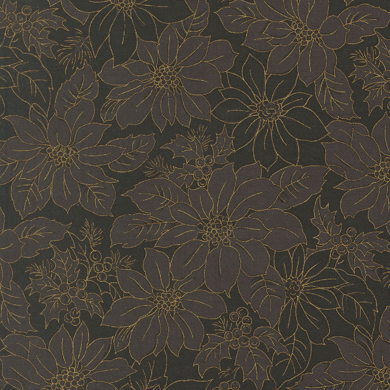 Merry Manor Metallic 2025 By Moda  - Ebony