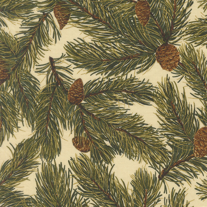 Merry Manor Metallic 2025 By Moda  - Cream