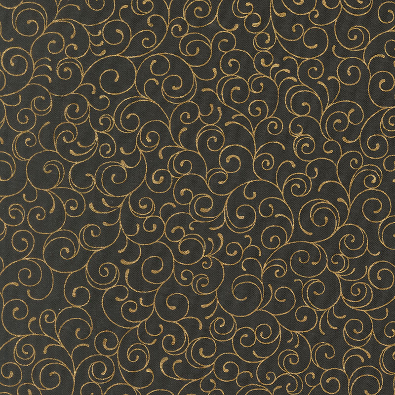 Merry Manor Metallic 2025 By Moda  - Ebony
