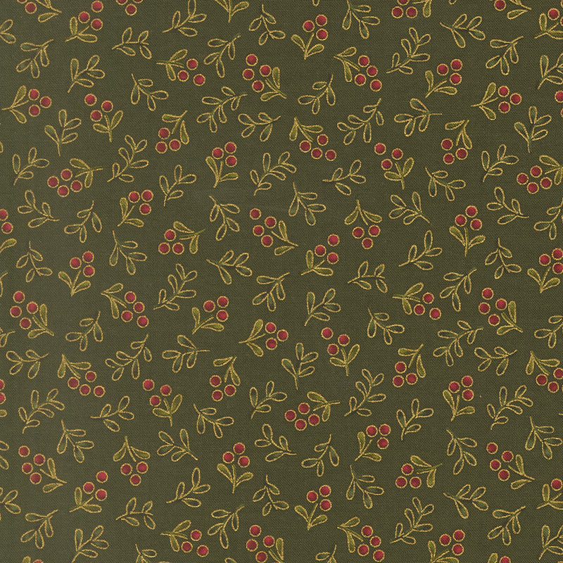 Merry Manor Metallic 2025 By Moda  - Evergreen
