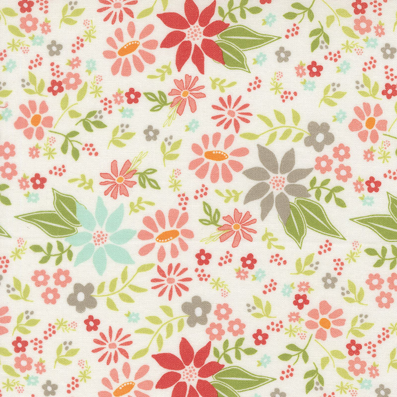 Poinsettia And Pear By Sherri & Chelsi For Moda - Cloud