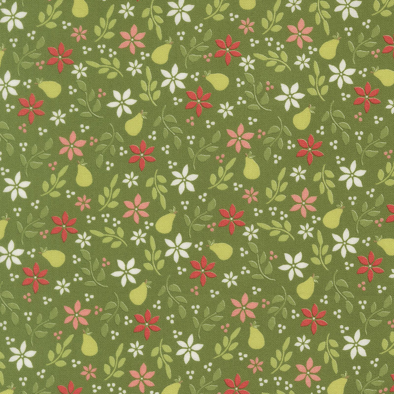 Poinsettia And Pear By Sherri & Chelsi For Moda - Evergreen