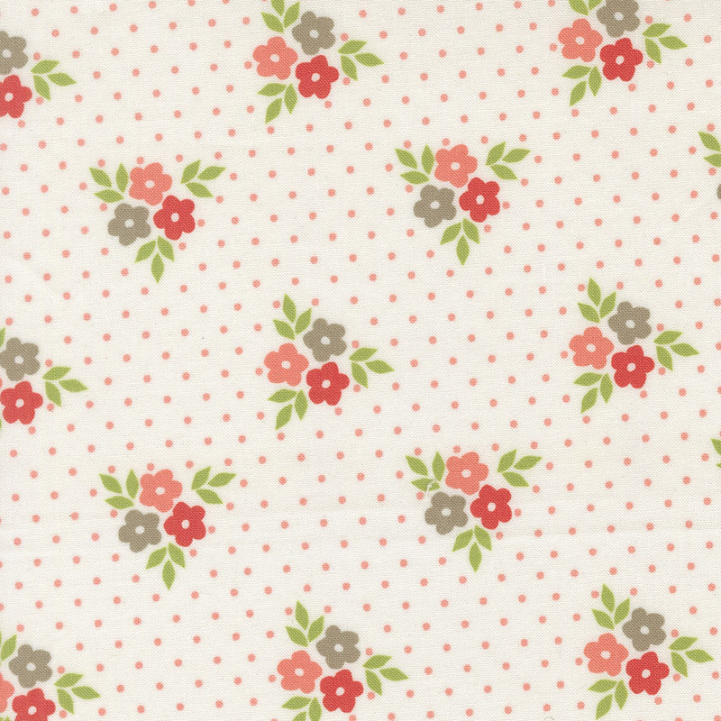 Poinsettia And Pear By Sherri & Chelsi For Moda - Cloud