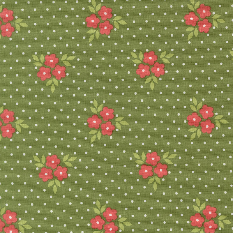 Poinsettia And Pear By Sherri & Chelsi For Moda - Evergreen