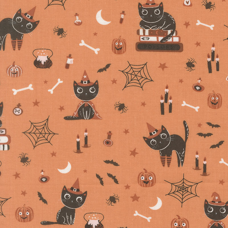 Purrs And Boos By Elena Amo For Moda - Pumpkin