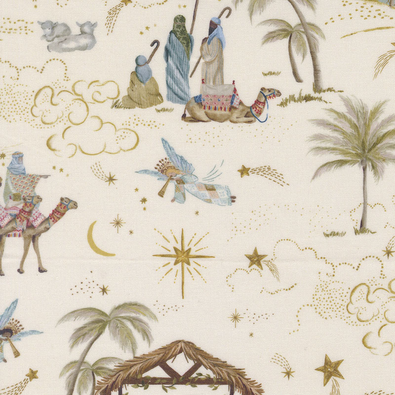 Silent Night By Watercolour Heart For Moda - Digital Print - Lamb