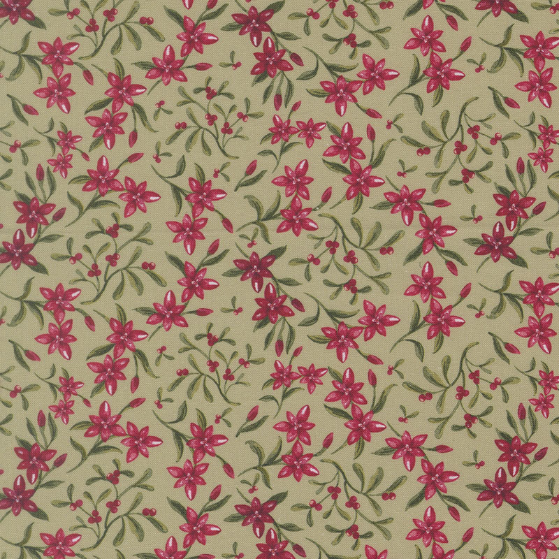 Silent Night By Watercolour Heart For Moda - Digital Print - Sage