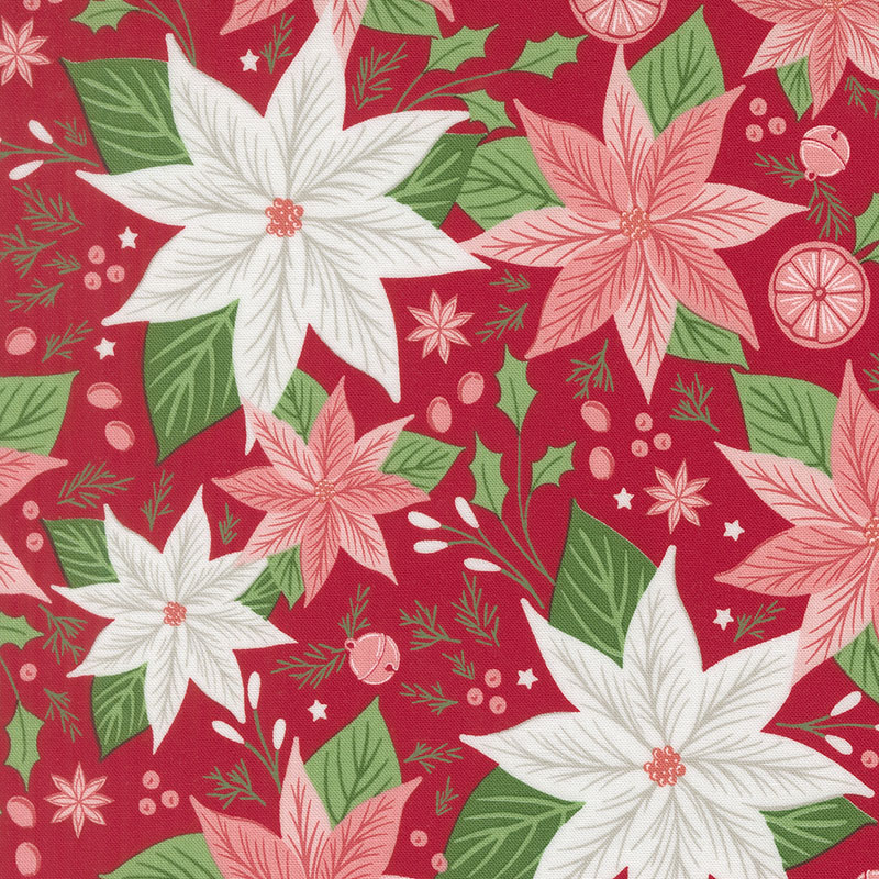 Merrily On High By Sweetfire Road For Moda - Christmas Red