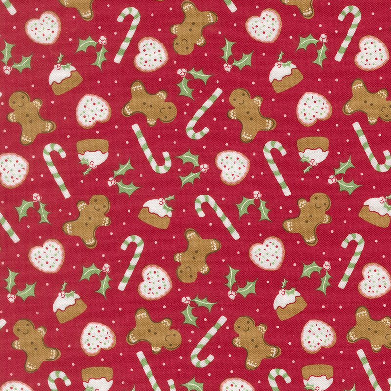 Merrily On High By Sweetfire Road For Moda - Christmas Red