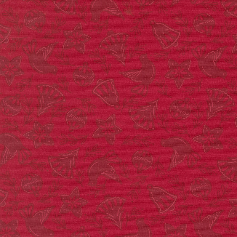 Merrily On High By Sweetfire Road For Moda - Christmas Red