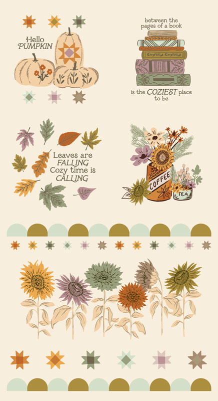 Windfall By Fancy That Design House For Moda - 24" X 45" Panel - Eggshell