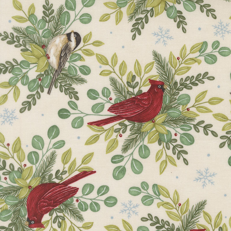 When Snow Falls By Deb Starin For Moda - Snowy White