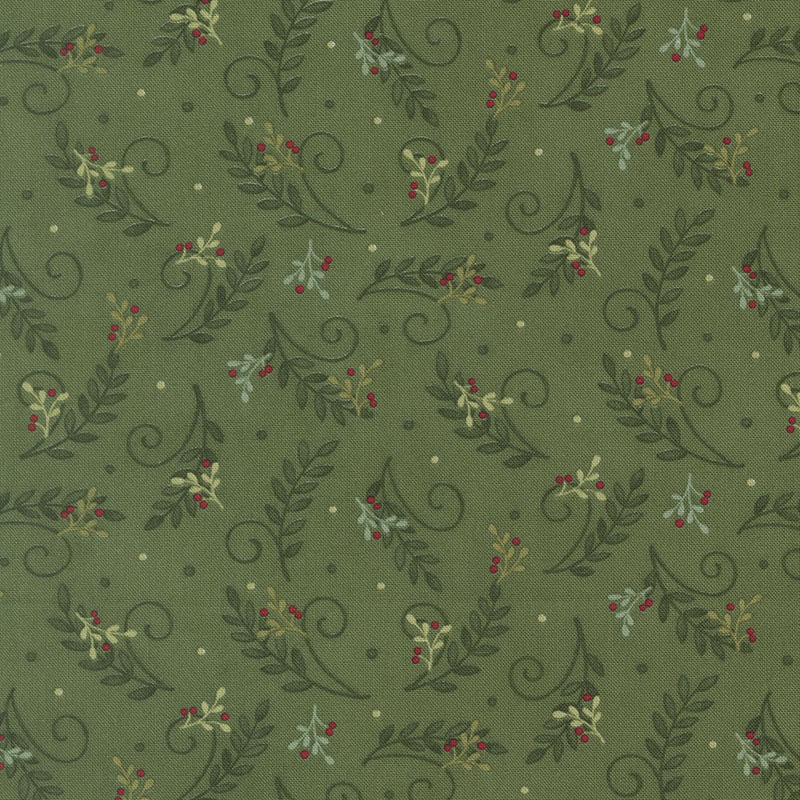 When Snow Falls By Deb Starin For Moda - Evergreen