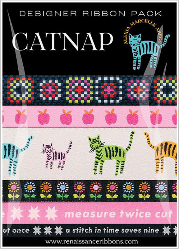 Designer Ribbon Pack Catnap 5 Pcs 1 Yd Each By Alexia Marcelle Abegg