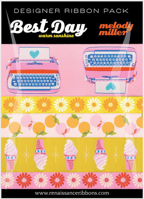 Designer Ribbon Pack Best Day Warm Sunshine 5 Pcs 1 Yd Each By Melody Miller