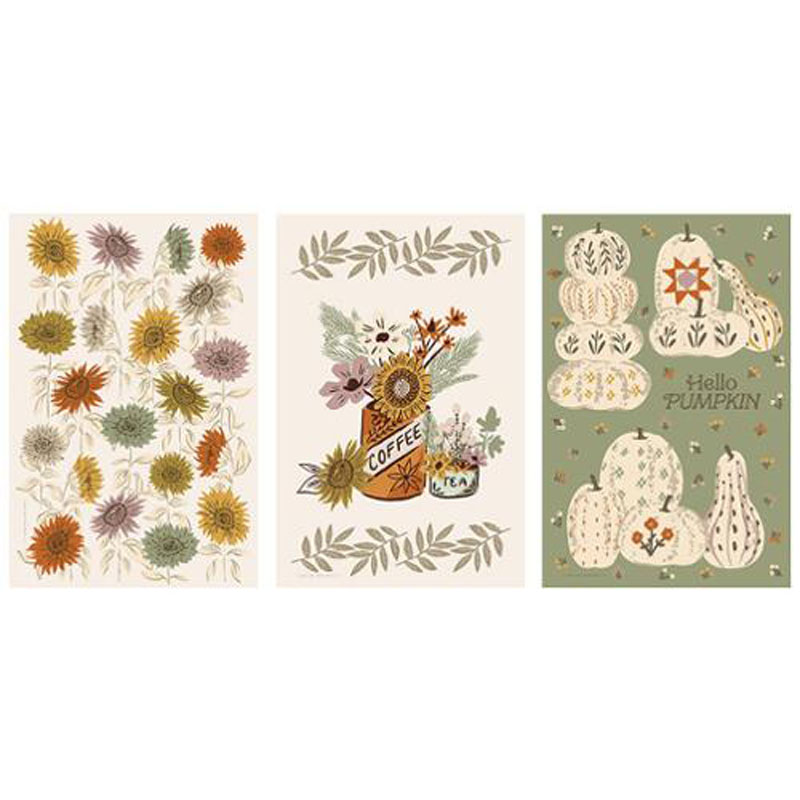 Windfall Tea Towels - Set Of 3 - Multiples Of 4