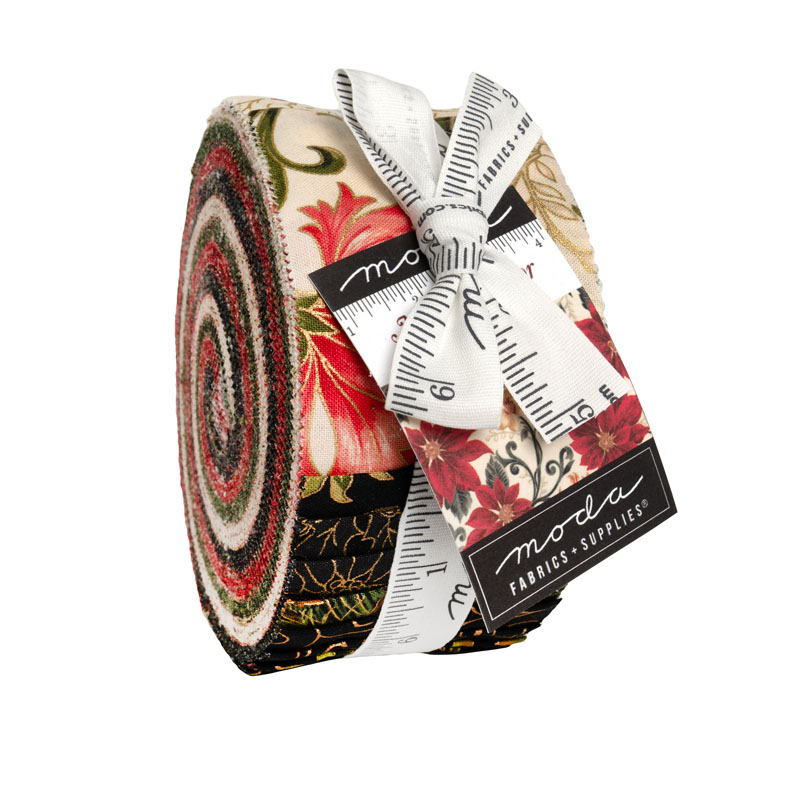 Merry Manor Metallic 2025 Jelly Rolls By Moda - Packs Of 4