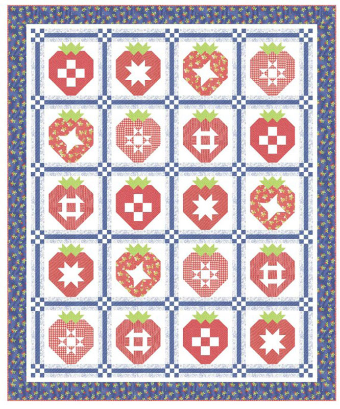 Fruit Salad - Strawberry Sampler Kit By Corey Yoder For Moda