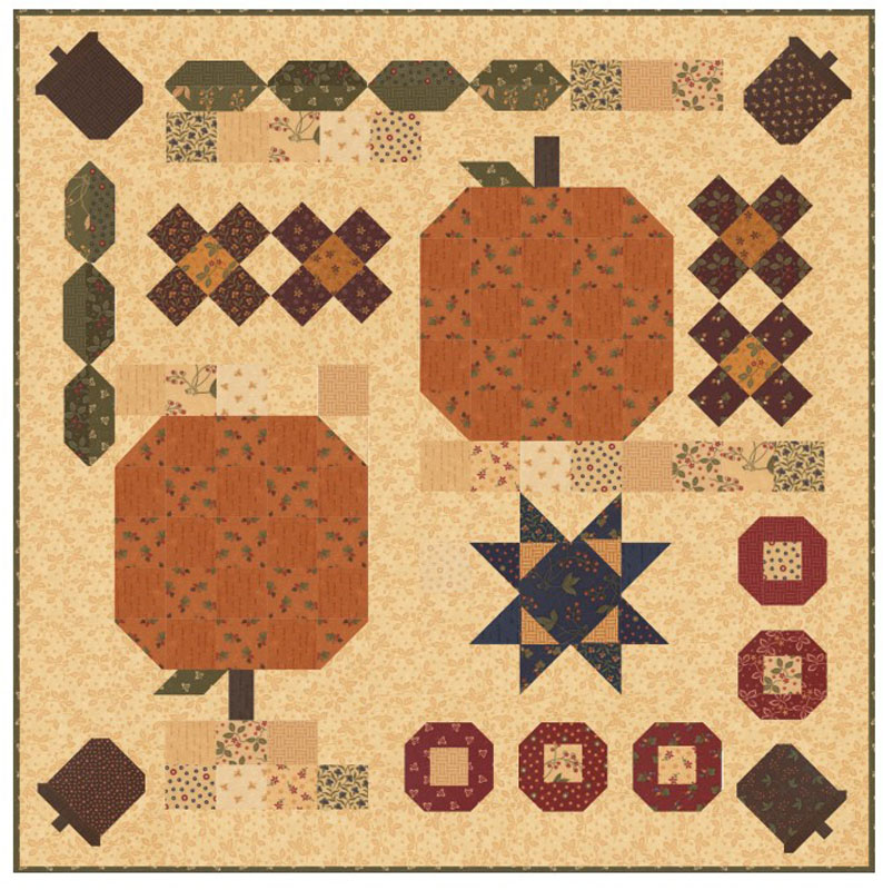 Pumpkin Seasons Pattern By Kansas Troubles For Moda - Minimum Of 3