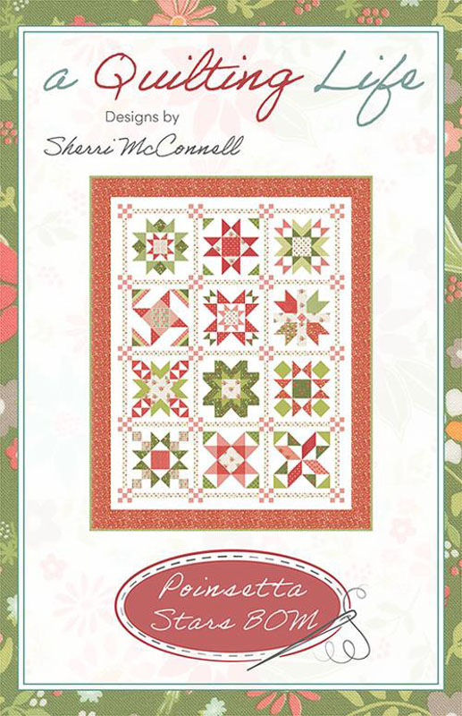 Poinsettia Stars Bom Pattern By A Quilting Life For Moda