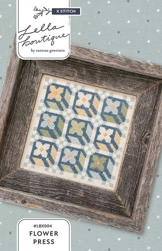 Flower Press Cross Stitch Pattern By Lella Boutique For Moda - Minimum Of 3