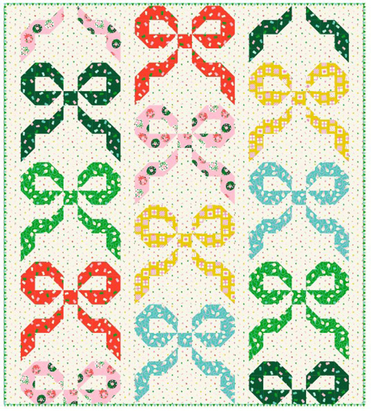 Festive Bows Pattern By Meadow Mist Designs For Moda - Minimum Of 3