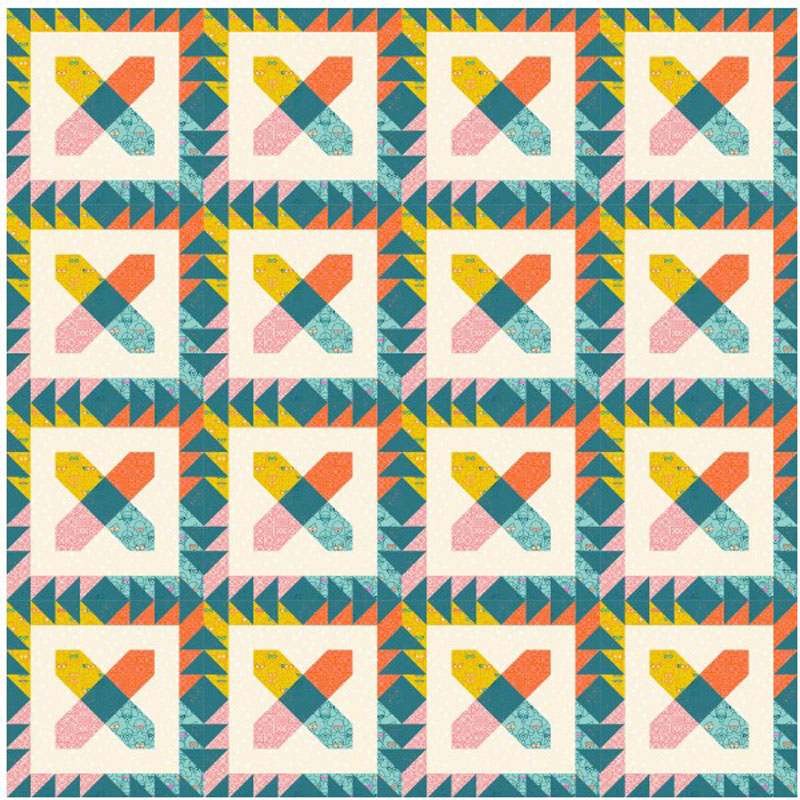 Crossed Paws Pattern By Modern Textiles For Moda - Minimum Of 3