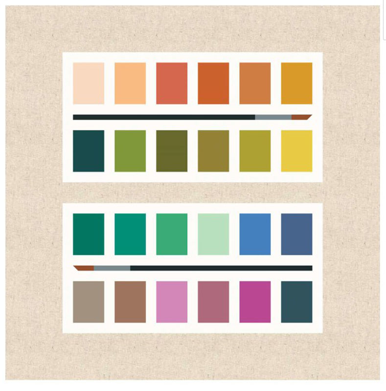 Paint Trays Pillow Project Sheets By Moda - (12 Pcs)
