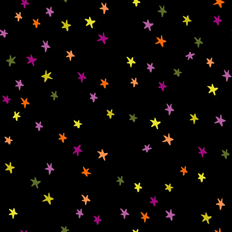 Freaky Familiars - Starry  By Ruby Star Society For Moda - Spooky Black