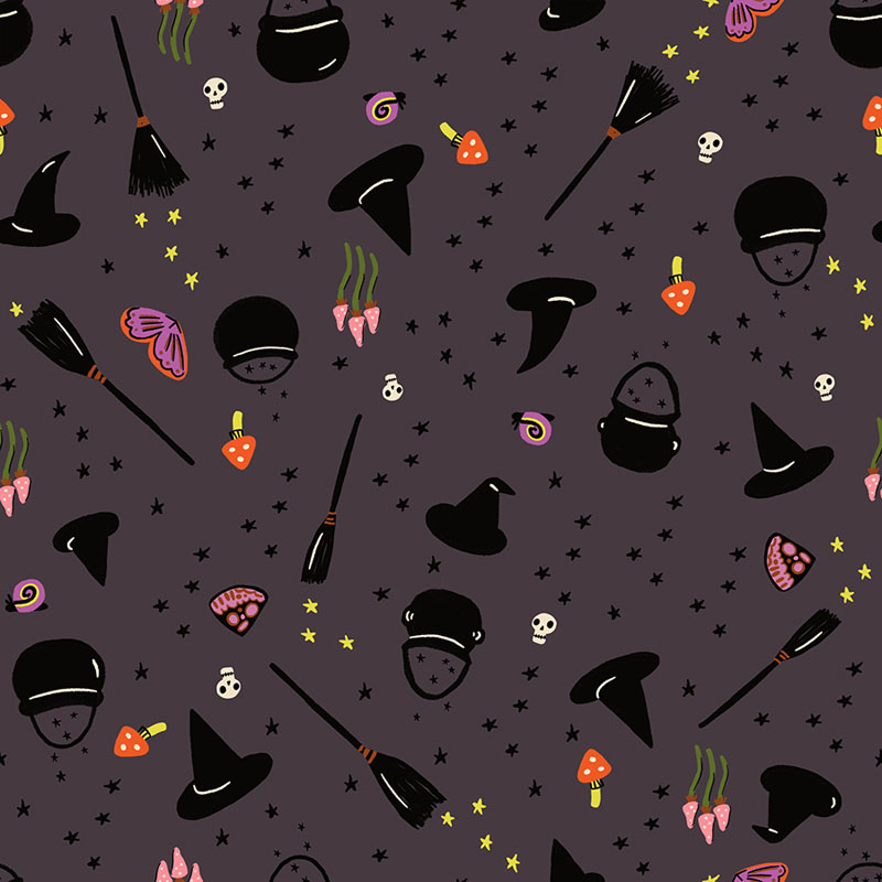 Freaky Familiars By Ruby Star Society For Moda - Eggplant